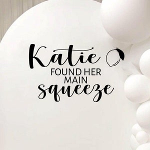 She Found Her Main Squeeze Lemon Bridal Shower Party Decal Decor. Citrus Lemon Bridal Shower Party Decal for Backdrop Balloon Arch