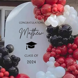 Graduation Decal for Balloon Arch, Balloon Arch Decoration, Personalized Graduation Decorations Graduation Decorations 2025 Graduation Decor