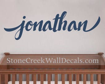 Personalized Name Vinyl Wall Decal | Bedroom Wall Decal for Boys | Boys Nursery Wall Decal | Boys Teen Bedroom Wall Decal Name Decal N049