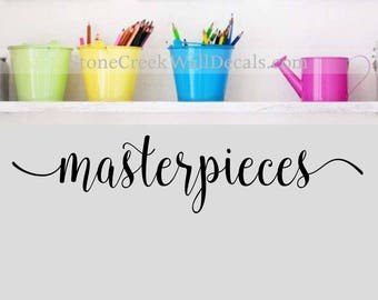 Masterpieces Wall Decal  Childrens Wall Decals  Playroom Decor  Art Display Decal  Wall Art Decal  Playroom Wall Decals  Children wall art