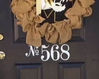 Front Door Number Decal  Vinyl Number Door Decal  Custom House Number Decal  Front Door Decal Door Numbers Address Decal