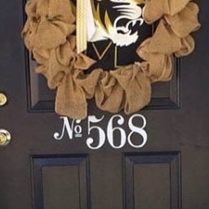 Front Door Number Decal  Vinyl Number Door Decal  Custom House Number Decal  Front Door Decal Door Numbers Address Decal