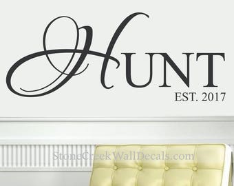 Personalized Family Established Wall Decals | Family Wall Decal | Personalized Decals for Walls | Name Wall Decals | Family Established N046