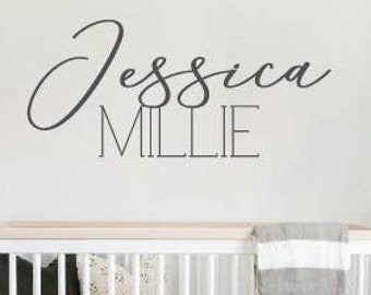 Personalized Wall Decal Girl Name Wall Decal Nursery Wall Decal Custom Name Decal Vinyl Wall Decal Girls Name Decal Vinyl Lettering