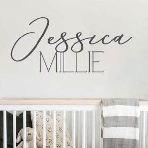 Personalized Wall Decal Girl Name Wall Decal Nursery Wall Decal Custom Name Decal Vinyl Wall Decal Girls Name Decal Vinyl Lettering