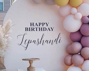 Happy Birthday Decal for Balloon Arch Backdrop Decorations, Happy Birthday Party Decorations, Happy Birthday Decal Sign for Arch Ideas