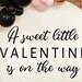 A Little Valentine Is On The Way Decal - Sweet Baby Shower Wall Sticker | Pink & Red Glitter Design - View #9