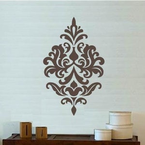 Damask Decals Vinyl Wall Paper Damask Wall Decal Vinyl Vinyl Decal Girls Bedroom Decal Vinyl Wall Decal Nursery Decal Bedroom Decal Fancy