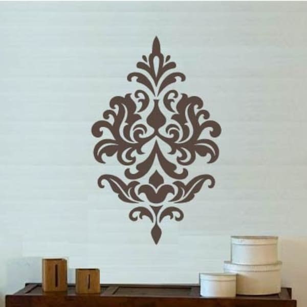 Damask Wall Decals Etsy