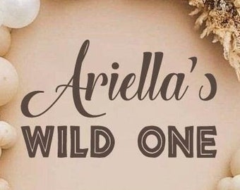 Wild One Birthday Decal Birthday Party Decorations. Personalized Birthday Decorations Decor. Wild One Birthday Decorations Decor Boy Girl