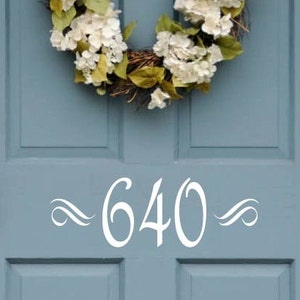 Front Door Number Decal  Vinyl Number Door Decal  Custom House Number Decal  Front Door Decal Door Numbers Address Decal