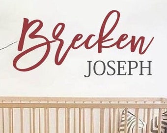 Personalized Name Wall Decal | Boys Nursery Wall Decal Decor | Baby Boy Wall Name Decal | Boys Bedroom Wall Decals | Custom Name N112