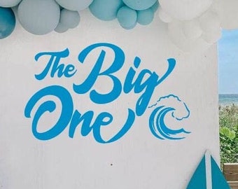The Big One Wall Decal - Wave Theme For 1st Birthday, Surf Party Decor, Removable Vinyl - View #9