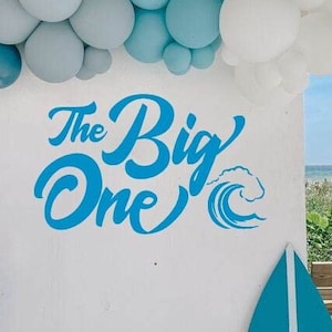 The Big One Wall Decal - Wave Theme For 1st Birthday, Surf Party Decor, Removable Vinyl - View #6