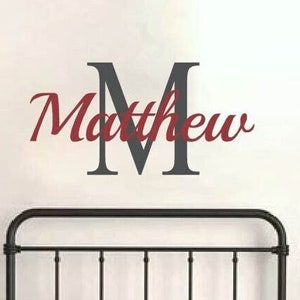 Custom Name Wall Decal | Boys Bedroom Wall Decal | Boys Nursery Wall Decals | Personalized Wall Decal Boys | Bedroom Wall Decals Boys N022