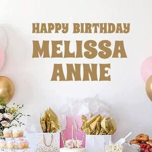 Happy Birthday Decal for Party Decorations | Balloon Arch Decoration | Personalized Birthday Decal | Birthday Party Decorations Party Decor