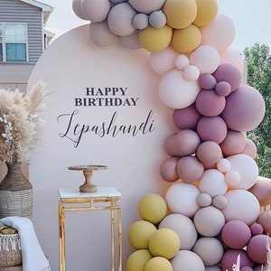 Happy Birthday (Name) Vinyl Decal | Custom Birthday Sign | Party Backdrop Sticker | All Ages Decor | Personalized Celebration