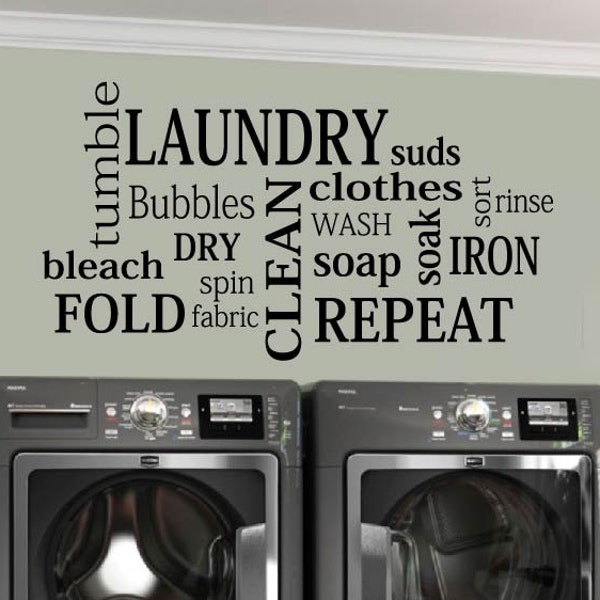 Laundry Room Decal, Laundry Room Decor, Laundry Room Sign, Laundry Room Wall Decals, Laundry Room Art, Laundry Stickers, Laundry Signs