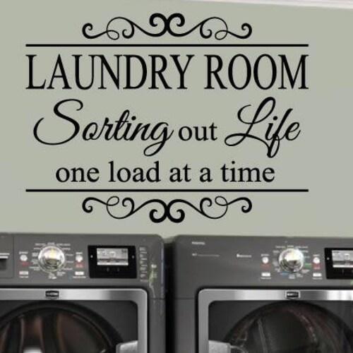 Laundry Wall Decal Laundry Room Home Decor Vinyl Wall Art Etsy