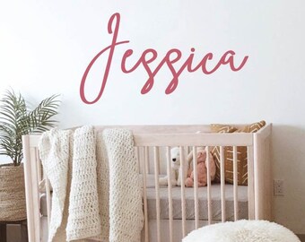 Personalized Name Wall Decal | Custom Nursery Name Vinyl Lettering | Girls Bedroom Wall Decor | Baby Name Sticker N109