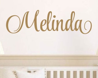 Girl Name Wall Decal, Girls Name Wall Decal Wall Decor, Name Wall Decal, Name Decal, Nursery Name Decal, Personalized Monogram