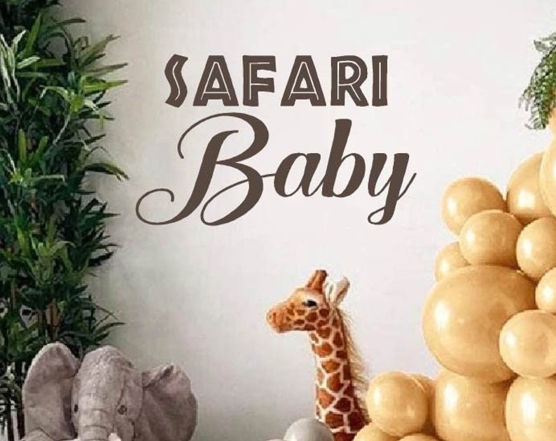 Baby Shower Decal for Balloon Arch Safari Baby Baby Shower Decorations Balloon Arch Decoration Baby Shower Sign Decorations