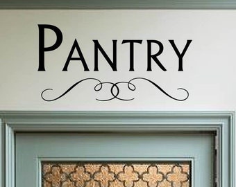 Pantry Door Decal, Vinyl Sticker for Glass Pantry Door Organization, Farmhouse Kitchen Decor, Sign Kitchen Pantry, Pantry Organization