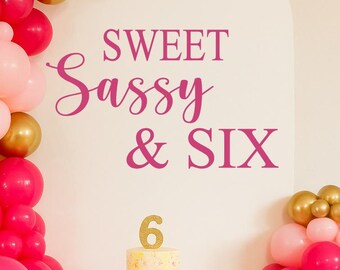 Sursurprise Sweet Sassy And Six Birthday Banner - Pink Glitter Banner For Girls 6th Birthday - View #10