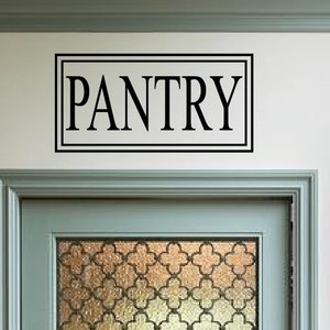 Pantry Door Decal, Vinyl Sticker for Glass Pantry Door Organization, Farmhouse Kitchen Decor, Sign Kitchen Pantry, Pantry Organization