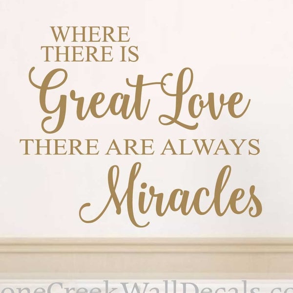 Miracle Wall Decal Etsy