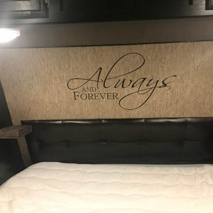 Always and Forever Romantic Couples Decal Love Decal Master Bedroom Decal Wall Decal Bedroom Decal Wedding Wall Decor Decal Gift image 6