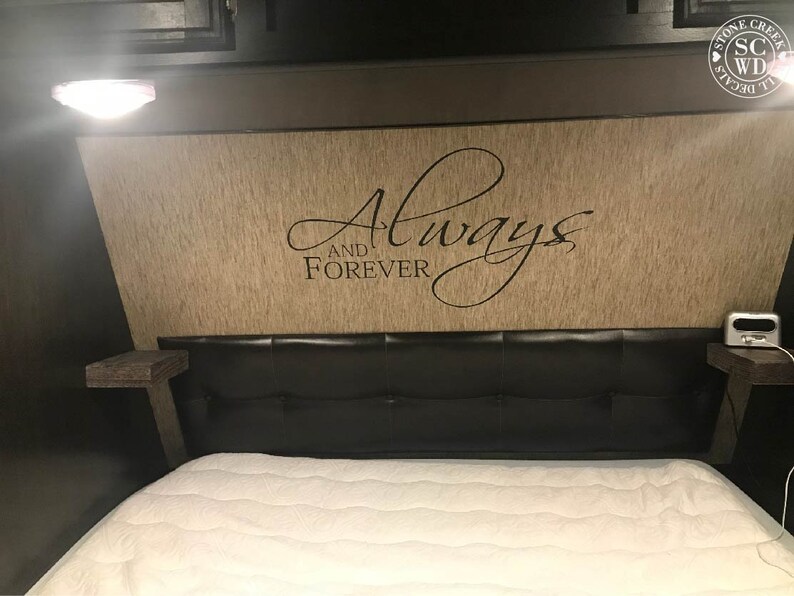 Always and Forever Romantic Couples Decal Love Decal Master Bedroom Decal Wall Decal Bedroom Decal Wedding Wall Decor Decal Gift image 6