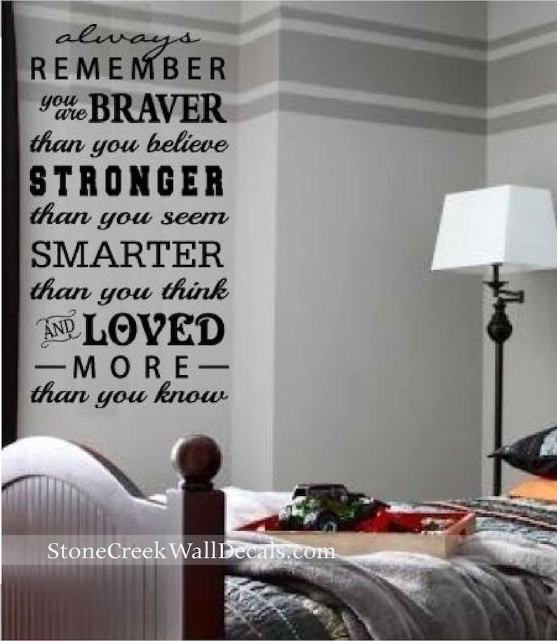 Always Remember You Are Braver Than You Believe Decal Winnie Etsy