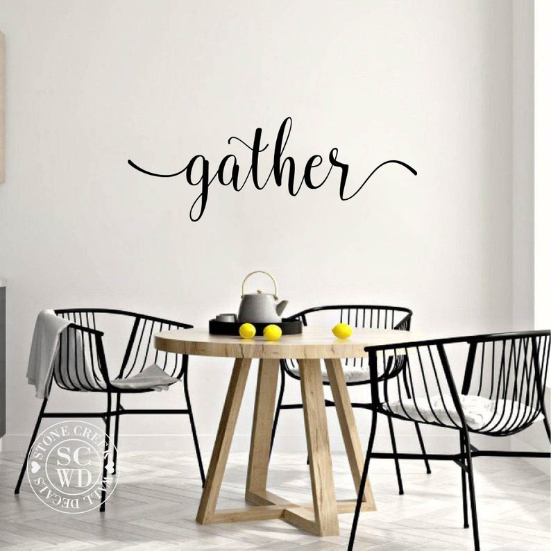 Gather Wall Decal Living Room Dining Room Family Decor Gather Etsy UK