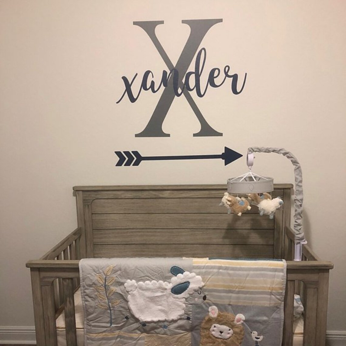Personalized Decal Boys Vinyl Wall Decal Nursery Decor Name Initial and ...