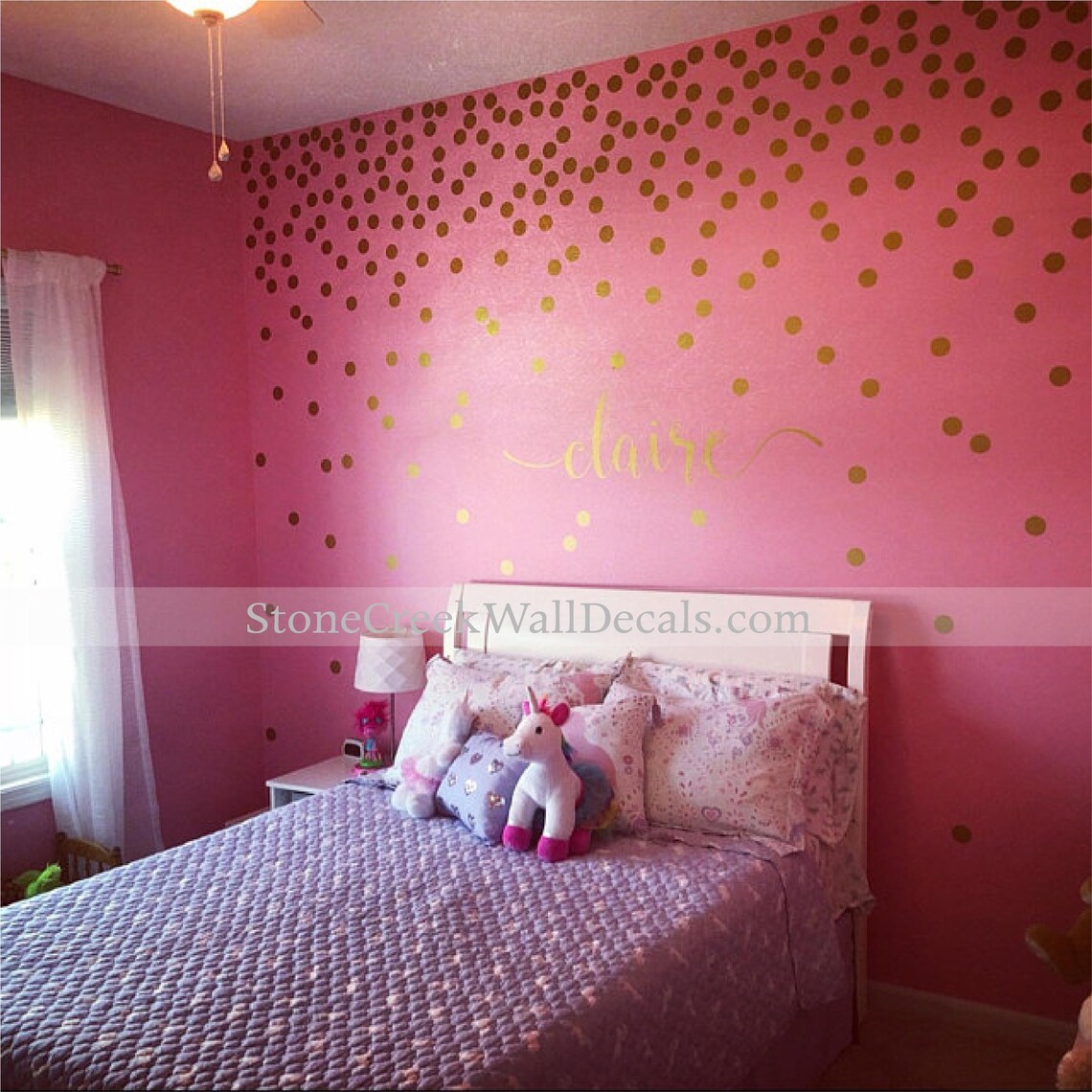 Polka Dot Wall Decals Set of Polka Dots Peel and Stick Dots Etsy