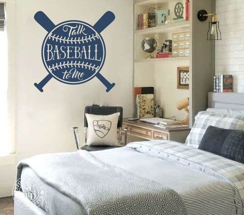 Talk Baseball Baseball Decal for Walls Baseball Wall - Etsy