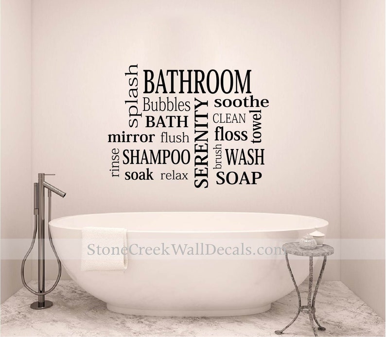Bathroom Subway Art Wall Decals Decor Decal Bath Room Sign Vinyl