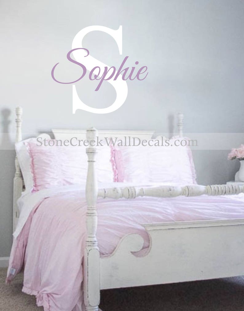 Bedroom Wall Decal for Girls Personalized Name Wall Decal Etsy