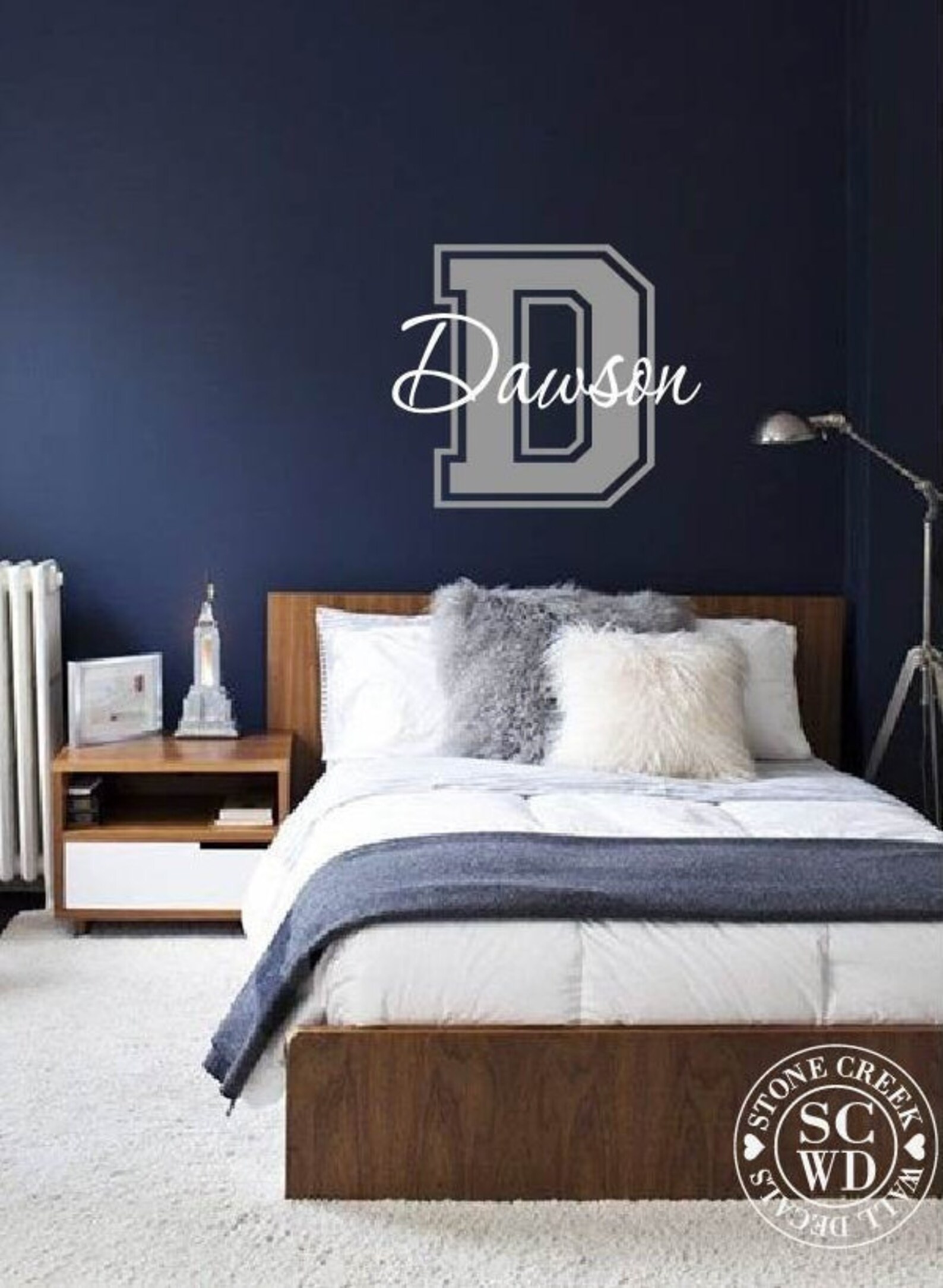 Baby Boy Name Decal Name Wall Decals Nursery Wall Decal Baby Etsy