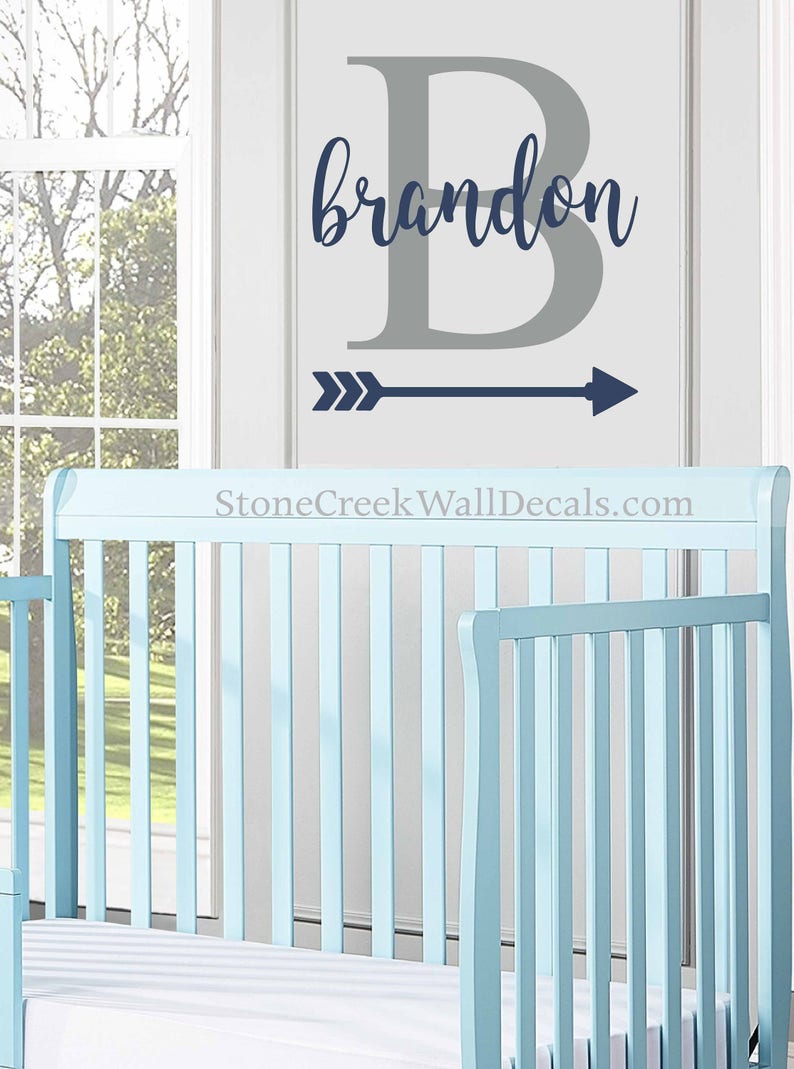 Personalized Decal Boys Vinyl Wall Decal Nursery Decor Name Etsy
