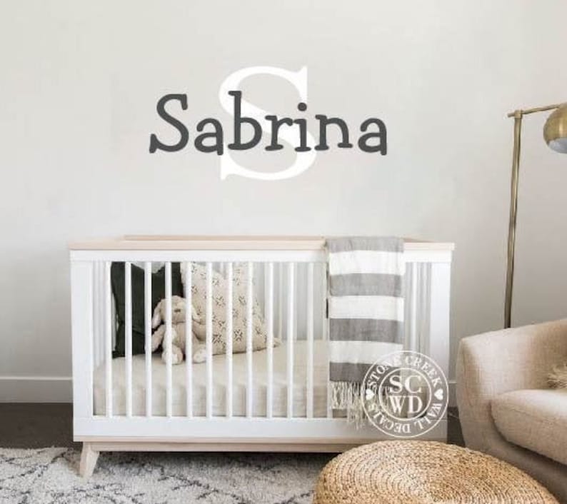 Boy Nursery Decal Name Wall Decal Personalized Name Decal Etsy