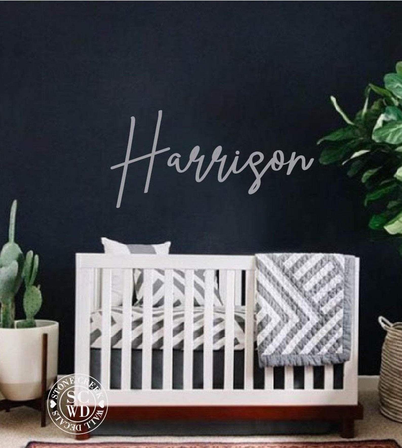 Personalized Name Wall Decal - Custom Wall Sticker - Boys Name Wall ...