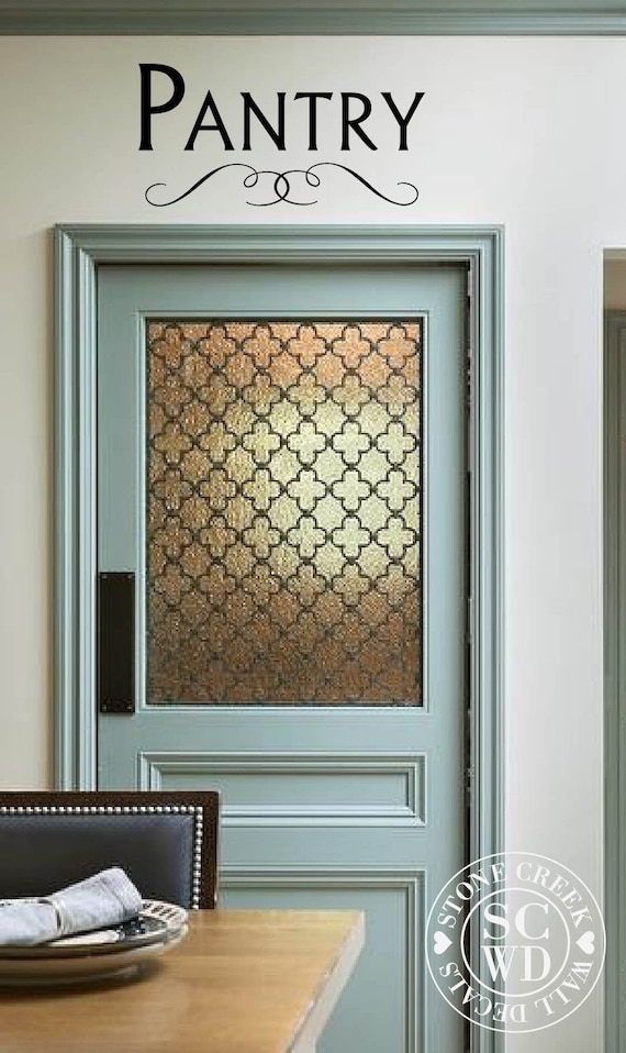 Pantry Door Decal Vinyl Sticker For Glass Pantry Door Etsy