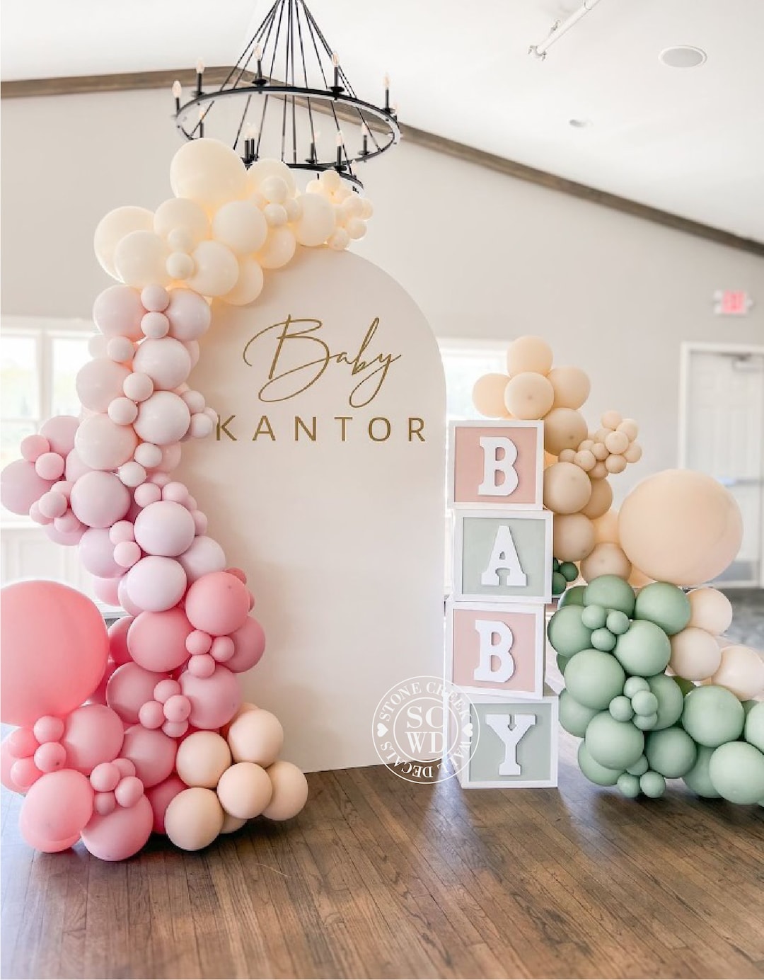 Baby Shower Backdrop Decal - 'A Little Cutie Is On The Way' Wall Sticker For Gender Reveal