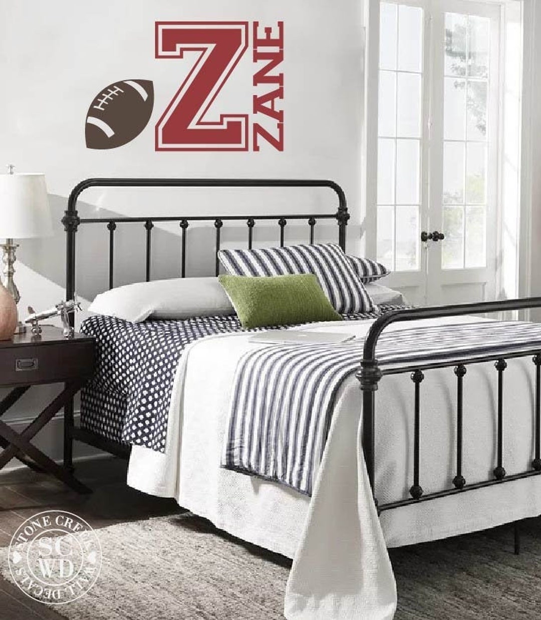 Football Decal for Walls Football Wall Decals Wall Decals Etsy