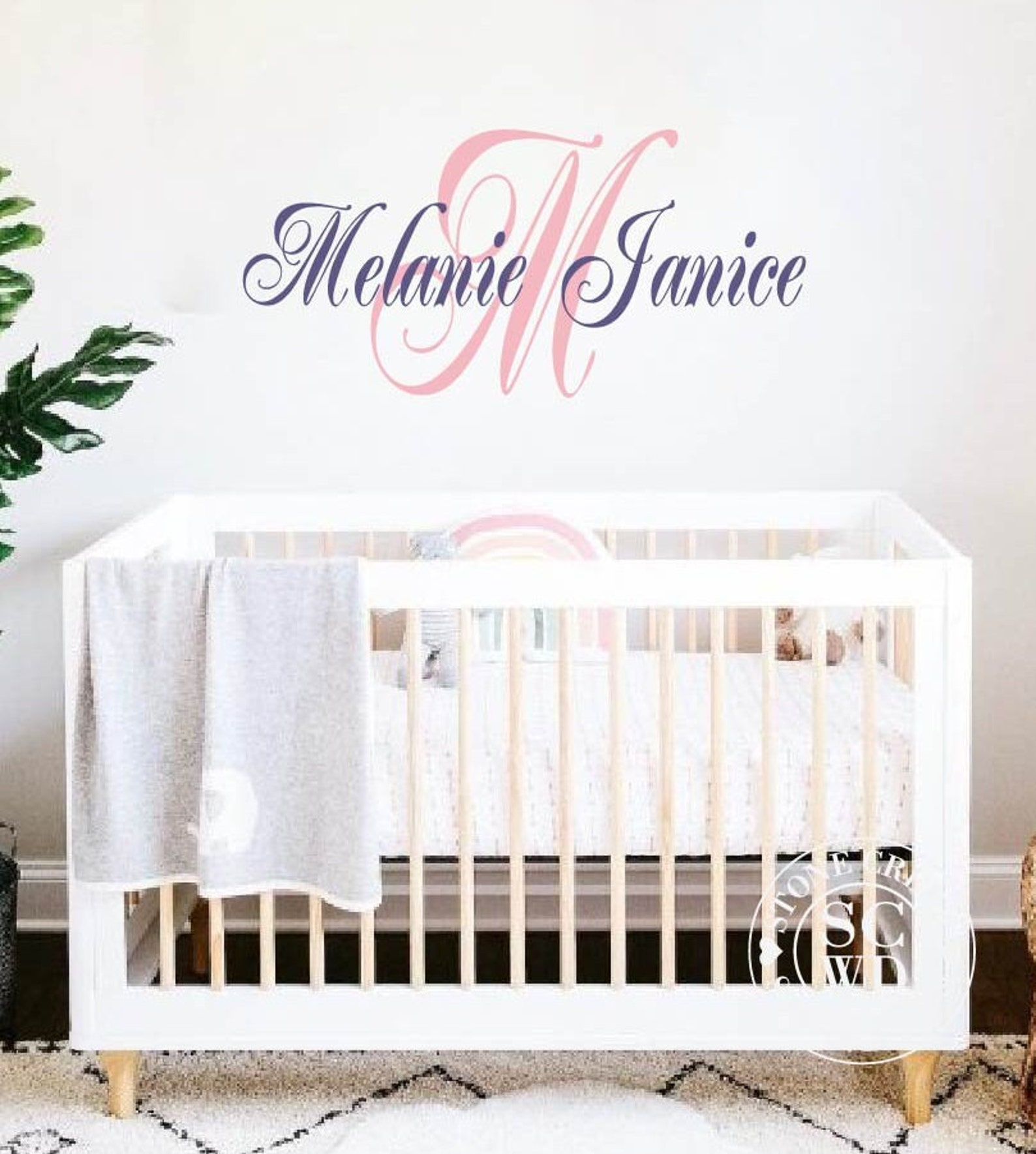 Custom Name Wall Decal | Girls Bedroom Wall Decal | Girls Nursery Wall ...