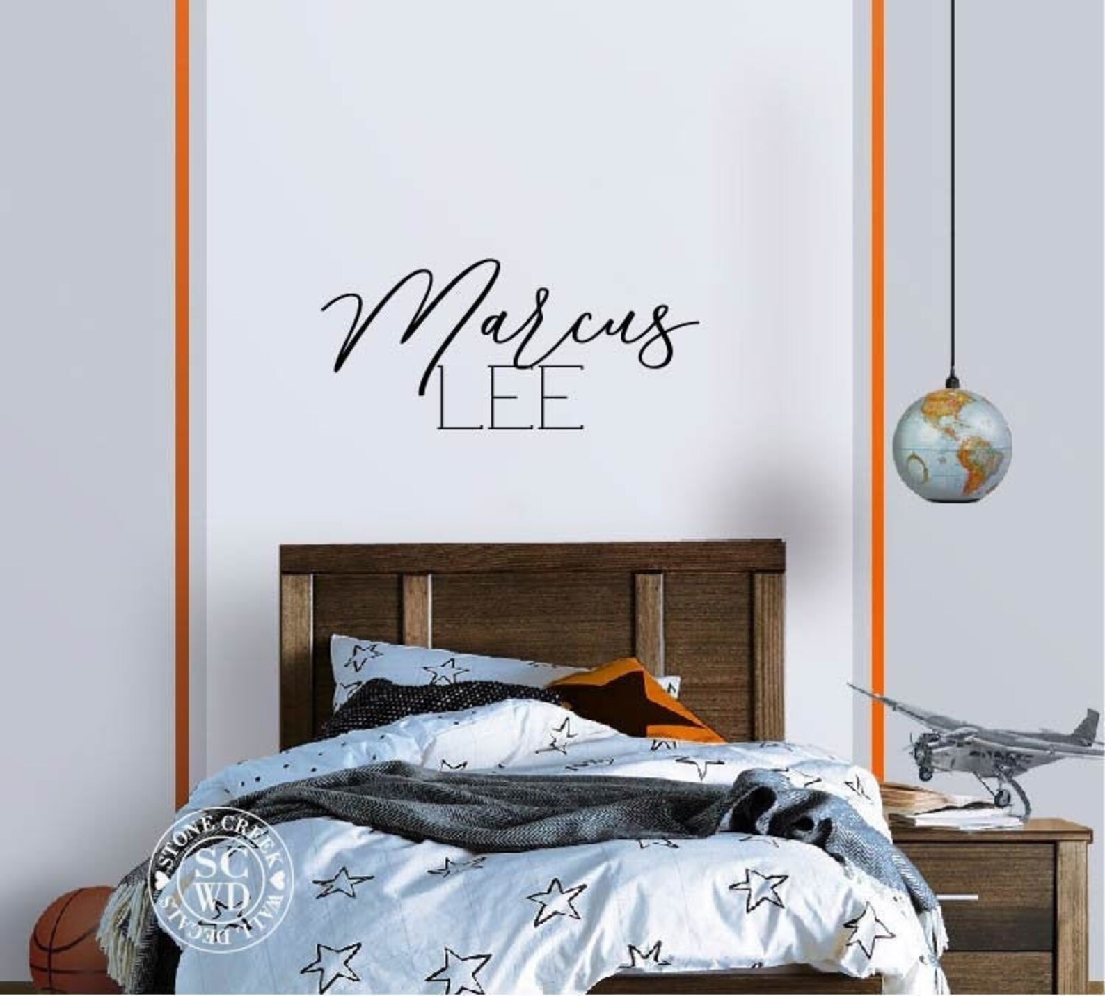 Personalized Wall Decal Boy Name Wall Decal Nursery Wall Decal ...