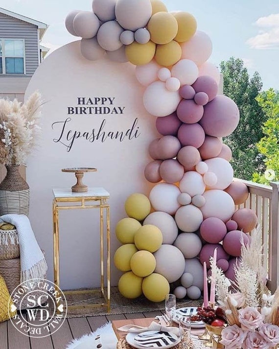 Happy Birthday Decal for Balloon Arch Backdrop Decorations, Happy ...