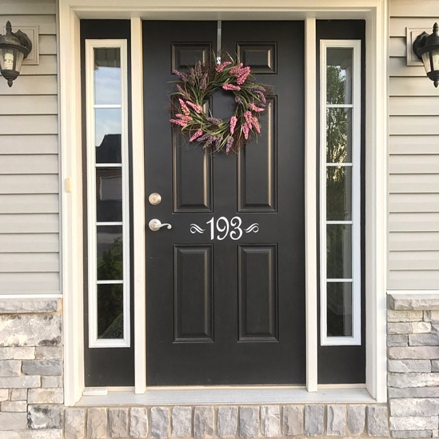 Front Door Number Decal Vinyl Custom House Front Door Number Decal Vinyl Custom House Numbers Address